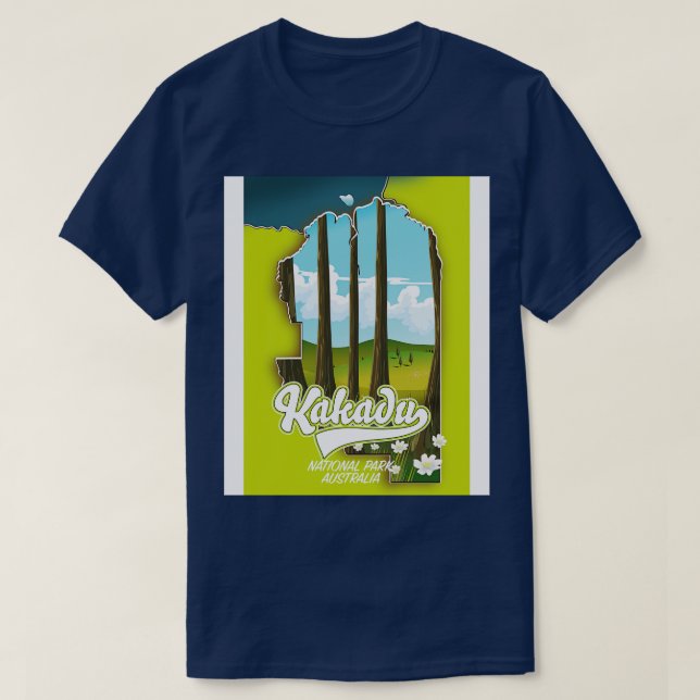 Camiseta Mapa de Australia del parque nacional de Kakadu (Diseño del anverso)