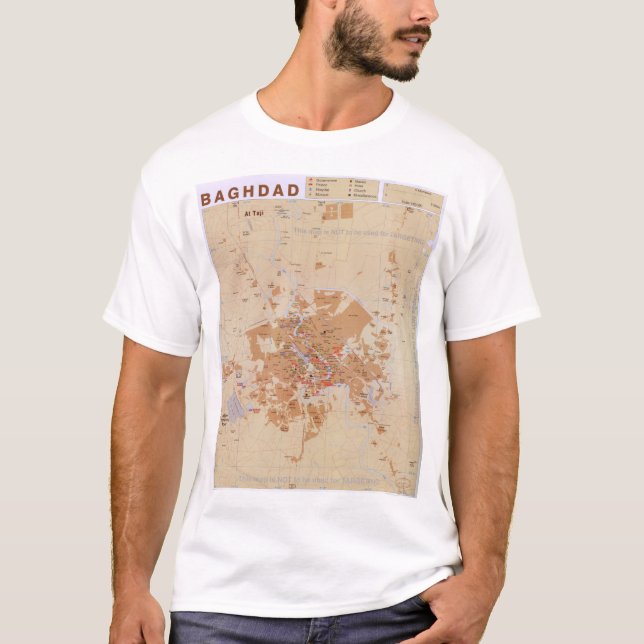 Camiseta Mapa de Bagdad, Iraq (2003) (Anverso)