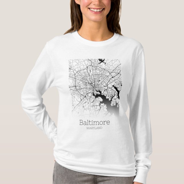 Camiseta Mapa de Baltimore (Anverso)