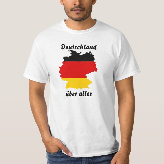 Camiseta Mapa de bandera de Alemania (Anverso)