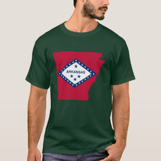 Camiseta Mapa de bandera de Arkansas