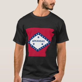 Camiseta Mapa de bandera de Arkansas