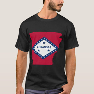 Camiseta Mapa de bandera de Arkansas