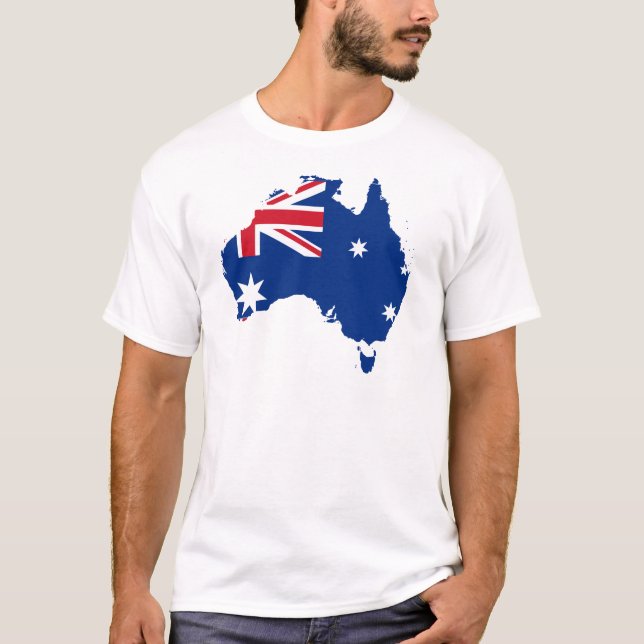 Camiseta mapa de bandera de australia (Anverso)