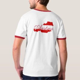 Camiseta Mapa de bandera de Austria