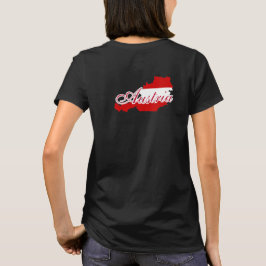 Camiseta Mapa de bandera de Austria