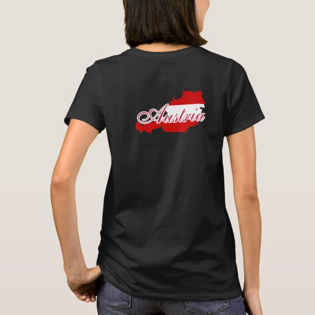 Camiseta Mapa de bandera de Austria (Reverso)