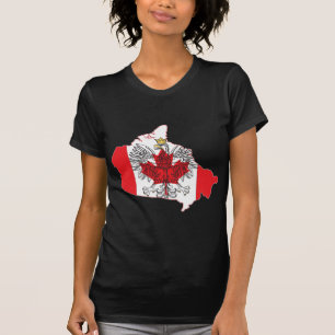 Camiseta Mapa de bandera de Canadá en Polonia