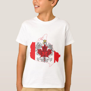 Camiseta Mapa de bandera de Canadá en Polonia