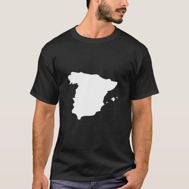 Camiseta Mapa de bandera de España - España (Anverso)