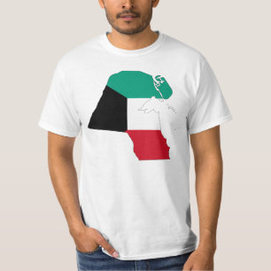 Camiseta Mapa de bandera de Kuwait