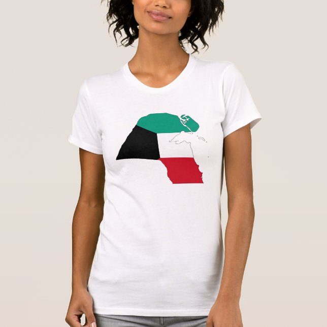Camiseta Mapa de bandera de Kuwait (Anverso)