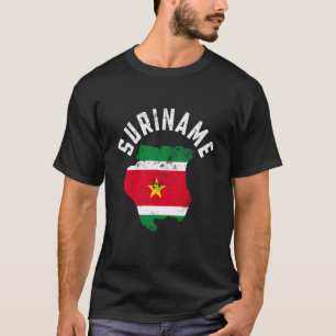 Camiseta Mapa de bandera de Surinam Patriótico con problema