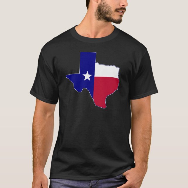 Camiseta Mapa de bandera de Texas (Anverso)