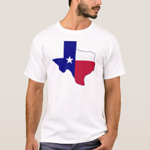 Camiseta Mapa de bandera de Texas