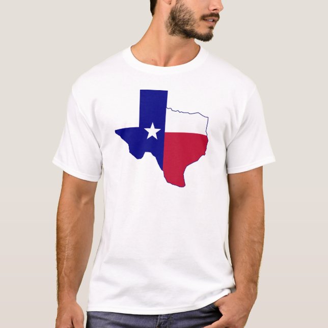 Camiseta Mapa de bandera de Texas (Anverso)