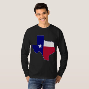 Camiseta Mapa de bandera de Texas