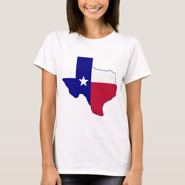 Camiseta Mapa de bandera de Texas (Anverso)
