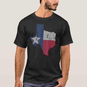 Camiseta Mapa de bandera de Texas retro Hombres Jóvenes Jóv