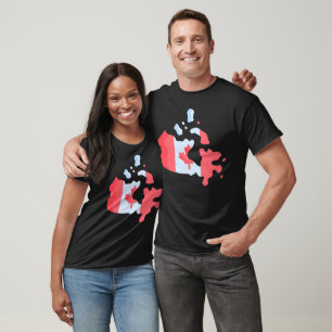 Camiseta Mapa de bandera del Día de Canadá