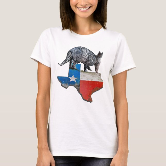 Camiseta Mapa de bandera del estado de Texas (Anverso)