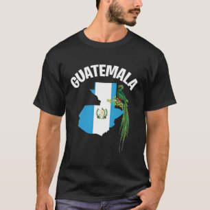 Camiseta Mapa De Bandera Y Ave Quetzal De Guatemala Para Na