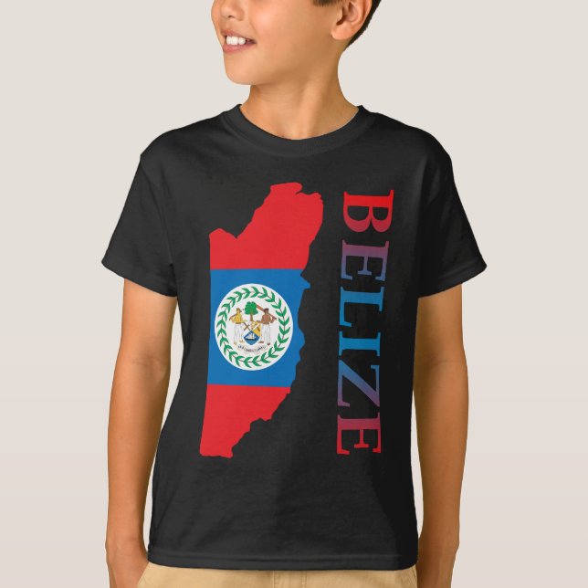 Camiseta Mapa de Belice (Anverso)