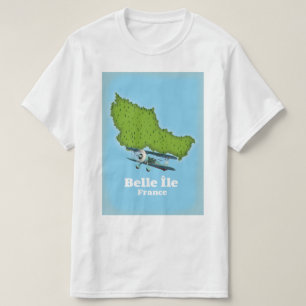 Camiseta Mapa de Belle Île Francia
