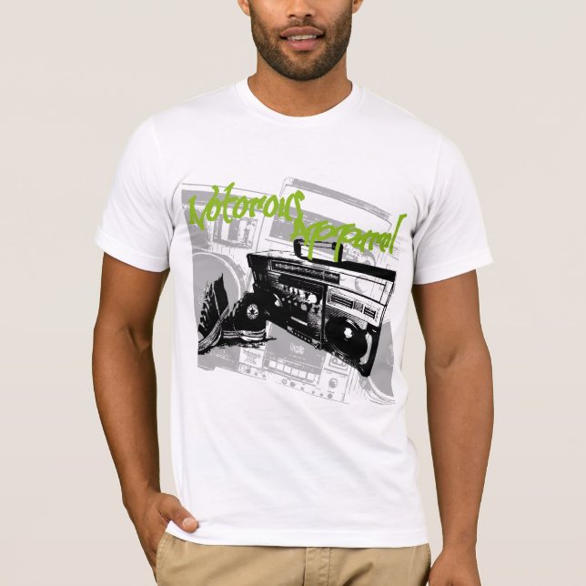 Camiseta Mapa de bits de Boombox (Anverso)