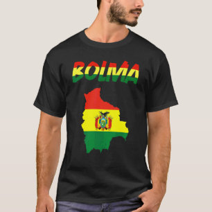 Camiseta Mapa de Bolivia Bandera de Bolivia Bandera Bolivia