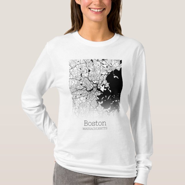 Camiseta Mapa de Boston (Anverso)