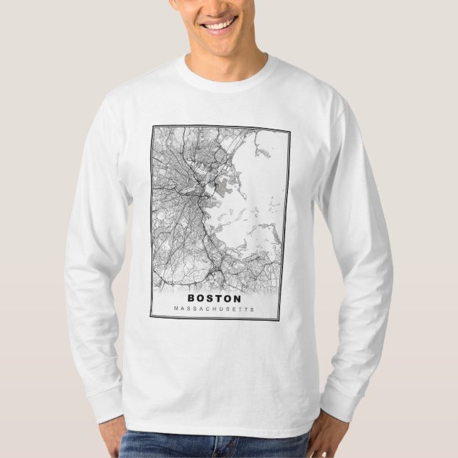Camiseta Mapa de Boston (Anverso)