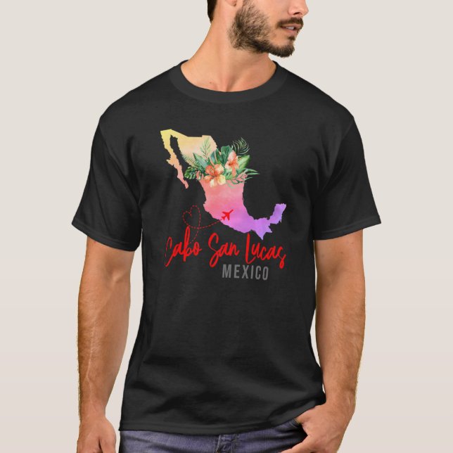 Camiseta Mapa de Cabo San Lucas coincidiendo Chicas de vaca (Anverso)