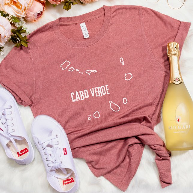 Camiseta Mapa de Cabo Verde Camisas de Cabo Verde Esquema (Subido por el creador)