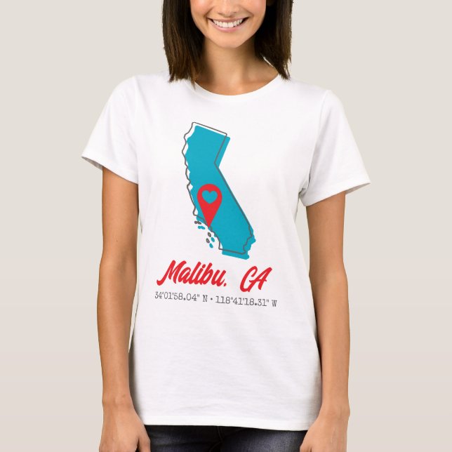 Camiseta Mapa de California (Anverso)