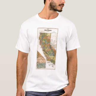 Camiseta Mapa de California que muestra los municipios y