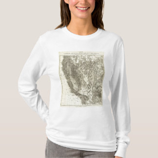 Camiseta Mapa de California y de Nevada