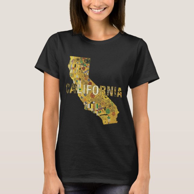 Camiseta Mapa de California y texto (Anverso)