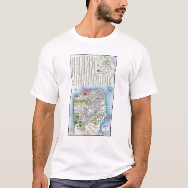 Camiseta Mapa de calle de San Francisco (Anverso)