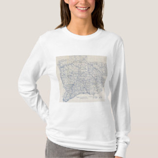 Camiseta Mapa de camino de la bicicleta de Wisconsin
