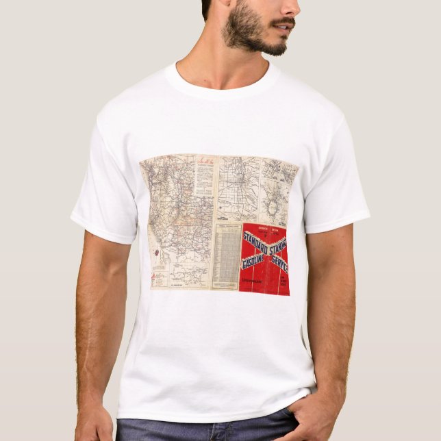 Camiseta Mapa de camino de Oregon (Anverso)
