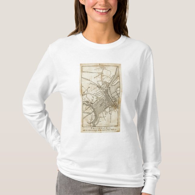 Camiseta Mapa de camino de Philadelphia (Anverso)