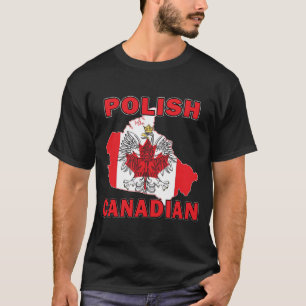 Camiseta Mapa de Canadá con bandera polaca