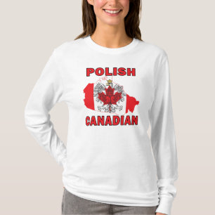 Camiseta Mapa de Canadá con bandera polaca