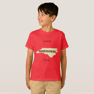 Camiseta - Mapa de Carolina del Norte con ciudad
