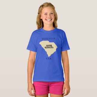 Camiseta - Mapa de Carolina del Sur con ciudad
