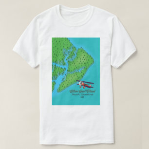 Camiseta Mapa de Carolina del Sur de Hilton Head Island