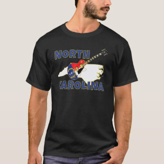 Camiseta Mapa de carreteras de Carolina del Norte El estado