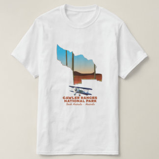 Camiseta mapa de carteles de viaje de Gawler ranges