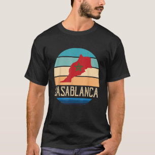 Camiseta Mapa de Casablanca Marruecos Ciudad de África Puer